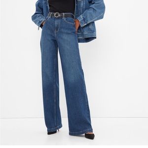 Gap organic cotton high rise stride jeans with washwell
